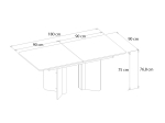 ΤΡΑΠΕΖΙ LAVA MEGAPAP ΧΡΩΜΑ ROTA OAK - ΑΝΘΡΑΚΙ 180X90X76,8ΕΚ.