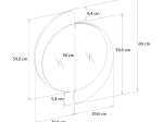 ΚΑΘΡΕΠΤΗΣ ΤΟΙΧΟΥ SEVILLA ΜEGAPAP ΧΡΩΜΑ ΛΕΥΚΟ 59,2X2,2X69ΕΚ.