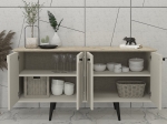 ΜΠΟΥΦΕΣ SEVILLA MEGAPAP ΧΡΩΜΑ SANDSTONE - TRAVERTINE 150X44,6X72,2ΕΚ.
