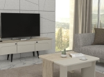 ΤΡΑΠΕΖΑΚΙ ΣΑΛΟΝΙΟΥ ΣΕΤ 2ΤΜΧ SEVILLA MEGAPAP ΧΡΩΜΑ SANDSTONE - TRAVERTINE 75X75X37,4ΕΚ.
