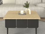 ΤΡΑΠΕΖΑΚΙ ΣΑΛΟΝΙΟΥ PEDRO MEGAPAP ΧΡΩΜΑ ΑΝΘΡΑΚΙ - ROTA OAK 73,2X73,2X38,6ΕΚ.