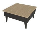 ΤΡΑΠΕΖΑΚΙ ΣΑΛΟΝΙΟΥ PEDRO MEGAPAP ΧΡΩΜΑ ΑΝΘΡΑΚΙ - ROTA OAK 73,2X73,2X38,6ΕΚ.