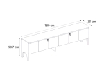 ΕΠΙΠΛΟ ΤΗΛΕΟΡΑΣΗΣ PEDRO MEGAPAP ΧΡΩΜΑ ΑΝΘΡΑΚΙ - ROTA OAK 180X35X50,7ΕΚ.
