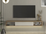 ΕΠΙΠΛΟ ΤΗΛΕΟΡΑΣΗΣ ΕΠΙΤΟΙΧΙΟ CROSS MEGAPAP ΜΕ LED ΧΡΩΜΑ SEPET OAK - SANDSTONE 150X29,6X19,2ΕΚ.