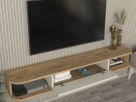 ΕΠΙΠΛΟ ΤΗΛΕΟΡΑΣΗΣ ΕΠΙΤΟΙΧΙΟ CROSS MEGAPAP ΜΕ LED ΧΡΩΜΑ SEPET OAK - SANDSTONE 150X29,6X19,2ΕΚ.