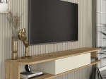ΕΠΙΠΛΟ ΤΗΛΕΟΡΑΣΗΣ ΕΠΙΤΟΙΧΙΟ CROSS MEGAPAP ΜΕ LED ΧΡΩΜΑ SEPET OAK - SANDSTONE 150X29,6X19,2ΕΚ.