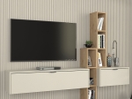ΣΥΝΘΕΣΗ ΤΗΛΕΟΡΑΣΗΣ ΕΠΙΤΟΙΧΙΑ EDGAR ΧΡΩΜΑ SANDSTONE - SEPET OAK 198,4X29,6X148,5ΕΚ.