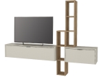 ΣΥΝΘΕΣΗ ΤΗΛΕΟΡΑΣΗΣ ΕΠΙΤΟΙΧΙΑ EDGAR ΧΡΩΜΑ SANDSTONE - SEPET OAK 198,4X29,6X148,5ΕΚ.