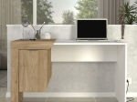 ΓΡΑΦΕΙΟ ΕΡΓΑΣΙΑΣ DARIO MEGAPAP ΧΡΩΜΑ SEPET OAK - ΛΕΥΚΟ 120X60X73,2ΕΚ.