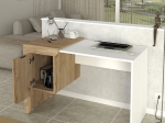 ΓΡΑΦΕΙΟ ΕΡΓΑΣΙΑΣ DARIO MEGAPAP ΧΡΩΜΑ SEPET OAK - ΛΕΥΚΟ 120X60X73,2ΕΚ.