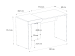 ΓΡΑΦΕΙΟ ΕΡΓΑΣΙΑΣ DARIO MEGAPAP ΧΡΩΜΑ SEPET OAK - ΛΕΥΚΟ 120X60X73,2ΕΚ.
