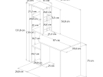 ΓΡΑΦΕΙΟ ΕΡΓΑΣΙΑΣ GEMINI MEGAPAP ΧΡΩΜΑ ΑΝΘΡΑΚΙ - ΛΕΥΚΟ 121,8X59,6X131,8ΕΚ.