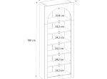 ΒΙΒΛΙΟΘΗΚΗ VOILA MEGAPAP ΧΡΩΜΑ ΛΕΥΚΟ 74X35X180ΕΚ.