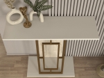 ΚΟΝΣΟΛΑ ALDERAS MEGAPAP ΧΡΩΜΑ ΛΕΥΚΟ - TRAVERTINE - ΧΡΥΣΟ 90X29,6X76,8ΕΚ.