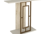 ΚΟΝΣΟΛΑ ALDERAS MEGAPAP ΧΡΩΜΑ ΛΕΥΚΟ - TRAVERTINE - ΧΡΥΣΟ 90X29,6X76,8ΕΚ.