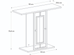 ΚΟΝΣΟΛΑ ALDERAS MEGAPAP ΧΡΩΜΑ ΛΕΥΚΟ - TRAVERTINE - ΧΡΥΣΟ 90X29,6X76,8ΕΚ.