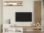 ΣΥΝΘΕΣΗ ΤΗΛΕΟΡΑΣΗΣ DUMONT MEGAPAP ΧΡΩΜΑ ΛΕΥΚΟ - SEPET OAK 240X36,8X200ΕΚ.