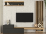 ΣΥΝΘΕΣΗ ΤΗΛΕΟΡΑΣΗΣ DUMONT MEGAPAP ΧΡΩΜΑ ΑΝΘΡΑΚΙ - SEPET OAK 240X36,8X200ΕΚ.