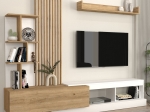 ΣΥΝΘΕΣΗ ΤΗΛΕΟΡΑΣΗΣ VERMONT MEGAPAP ΧΡΩΜΑ ΛΕΥΚΟ - SEPET OAK 240X40X192ΕΚ.