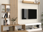 ΣΥΝΘΕΣΗ ΤΗΛΕΟΡΑΣΗΣ VERMONT MEGAPAP ΧΡΩΜΑ ΛΕΥΚΟ - SEPET OAK 240X40X192ΕΚ.