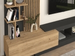 ΣΥΝΘΕΣΗ ΤΗΛΕΟΡΑΣΗΣ VERMONT MEGAPAP ΧΡΩΜΑ ΑΝΘΡΑΚΙ - SEPET OAK 240X40X192ΕΚ.