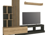 ΣΥΝΘΕΣΗ ΤΗΛΕΟΡΑΣΗΣ VERMONT MEGAPAP ΧΡΩΜΑ ΑΝΘΡΑΚΙ - SEPET OAK 240X40X192ΕΚ.