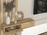 ΣΥΝΘΕΣΗ ΤΗΛΕΟΡΑΣΗΣ ROSALINE MEGAPAP ΧΡΩΜΑ ΛΕΥΚΟ - SEPET OAK 233X31,3X196,8ΕΚ.