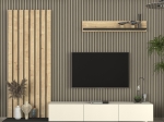 ΣΥΝΘΕΣΗ ΤΗΛΕΟΡΑΣΗΣ NAGINI MEGAPAP ΧΡΩΜΑ IVORY - SAPPHIRE OAK - ΑΝΘΡΑΚΙ 260X39,4X203,6ΕΚ.