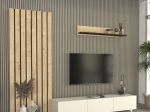 ΣΥΝΘΕΣΗ ΤΗΛΕΟΡΑΣΗΣ NAGINI MEGAPAP ΧΡΩΜΑ IVORY - SAPPHIRE OAK - ΑΝΘΡΑΚΙ 260X39,4X203,6ΕΚ.