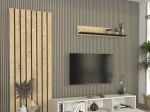 ΣΥΝΘΕΣΗ ΤΗΛΕΟΡΑΣΗΣ NAGINI MEGAPAP ΧΡΩΜΑ IVORY - SAPPHIRE OAK - ΑΝΘΡΑΚΙ 260X39,4X203,6ΕΚ.