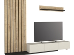 ΣΥΝΘΕΣΗ ΤΗΛΕΟΡΑΣΗΣ NAGINI MEGAPAP ΧΡΩΜΑ IVORY - SAPPHIRE OAK - ΑΝΘΡΑΚΙ 260X39,4X203,6ΕΚ.
