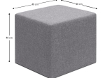 ΣΚΑΜΠΩ LINDA MEGAPAP ΥΦΑΣΜΑΤΙΝΟ ΧΡΩΜΑ ΓΚΡΙ 40X40X40ΕΚ.