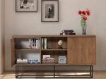 ΜΠΟΥΦΕΣ AMEDEO MEGAPAP ΑΠΟ ΜΕΛΑΜΙΝΗ ΧΡΩΜΑ ΚΑΡΥΔΙ 140X36X72ΕΚ.