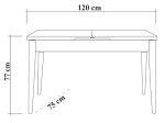 ΤΡΑΠΕΖΙ JEMMY MEGAPAP ΕΠΕΚΤΕΙΝΟΜΕΝΟ ΧΡΩΜΑ ATLANTIC PINE 120/153X75X77ΕΚ.