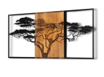 ΔΙΑΚΟΣΜΗΤΙΚΟ ΤΟΙΧΟΥ ACACIA TREE MEGAPAP ΞΥΛΙΝΟ - ΜΕΤΑΛΛΙΚΟ ΧΡΩΜΑ ΚΑΡΥΔΙ - ΜΑΥΡΟ 147X3X70ΕΚ.