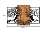 ΔΙΑΚΟΣΜΗΤΙΚΟ ΤΟΙΧΟΥ TREE LOVE MEGAPAP ΞΥΛΙΝΟ - ΜΕΤΑΛΛΙΚΟ ΧΡΩΜΑ ΚΑΡΥΔΙ - ΜΑΥΡΟ 125X3X79ΕΚ.