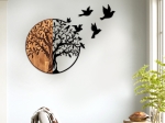 ΔΙΑΚΟΣΜΗΤΙΚΟ ΤΟΙΧΟΥ TREE WITH BIRDS MEGAPAP ΞΥΛΙΝΟ - ΜΕΤΑΛΛΙΚΟ ΧΡΩΜΑ ΚΑΡΥΔΙ - ΜΑΥΡΟ 92X3X71ΕΚ.