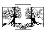 ΔΙΑΚΟΣΜΗΤΙΚΟ ΤΟΙΧΟΥ TREE LOVE MEGAPAP ΜΕΤΑΛΛΙΚΟ ΧΡΩΜΑ ΜΑΥΡΟ 116X71ΕΚ.