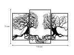 ΔΙΑΚΟΣΜΗΤΙΚΟ ΤΟΙΧΟΥ TREE LOVE MEGAPAP ΜΕΤΑΛΛΙΚΟ ΧΡΩΜΑ ΜΑΥΡΟ 116X71ΕΚ.