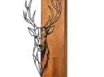 ΔΙΑΚΟΣΜΗΤΙΚΟ ΤΟΙΧΟΥ DEER MEGAPAP ΞΥΛΙΝΟ - ΜΕΤΑΛΛΙΚΟ ΧΡΩΜΑ ΚΑΡΥΔΙ - ΜΑΥΡΟ 36X3X58ΕΚ.
