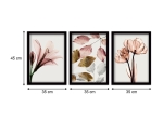 ΠΙΝΑΚΑΣ "PINK FLOWERS" MEGAPAP 3 ΤΜΧ. ΣΕ ΠΛΑΙΣΙΟ 35X45X2ΕΚ.