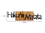 ΔΙΑΚΟΣΜΗΤΙΚΟ ΤΟΙΧΟΥ HAKUNA MATATA MEGAPAP ΞΥΛΙΝΟ - ΜΕΤΑΛΛΙΚΟ ΧΡΩΜΑ ΚΑΡΥΔΙ - ΜΑΥΡΟ 108X3X30ΕΚ.