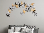 ΔΙΑΚΟΣΜΗΤΙΚΟ ΤΟΙΧΟΥ BIRDS MEGAPAP ΜΕΤΑΛΛΙΚΟ ΧΡΩΜΑ ΜΑΥΡΟ - BRONZE - ΑΣΗΜΙ 137X62ΕΚ.