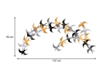 ΔΙΑΚΟΣΜΗΤΙΚΟ ΤΟΙΧΟΥ BIRDS MEGAPAP ΜΕΤΑΛΛΙΚΟ ΧΡΩΜΑ ΜΑΥΡΟ - BRONZE - ΑΣΗΜΙ 137X62ΕΚ.