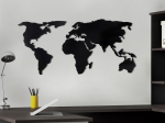 ΔΙΑΚΟΣΜΗΤΙΚΟ ΤΟΙΧΟΥ WORLD MAP MEGAPAP ΜΕΤΑΛΛΙΚΟ ΧΡΩΜΑ ΜΑΥΡΟ 120X60ΕΚ.