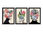 ΠΙΝΑΚΑΣ "FLOWER GIRLS" MEGAPAP 3 ΤΜΧ. ΣΕ ΠΛΑΙΣΙΟ 35X45X2ΕΚ.