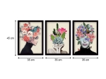 ΠΙΝΑΚΑΣ "FLOWER GIRLS" MEGAPAP 3 ΤΜΧ. ΣΕ ΠΛΑΙΣΙΟ 35X45X2ΕΚ.