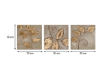 ΠΙΝΑΚΑΣ ΣΕ ΚΑΜΒΑ "GOLDEN LEAF" MEGAPAP ΤΡΙΠΤΥΧΟΣ ΨΗΦΙΑΚΗΣ ΕΚΤΥΠΩΣΗΣ 30X30X2ΕΚ.