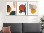 ΠΙΝΑΚΑΣ "CIRCLES" MEGAPAP 3 ΤΜΧ. ΣΕ ΞΥΛΙΝΗ ΚΟΡΝΙΖΑ 50X70X2,5ΕΚ.