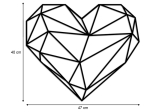 ΔΙΑΚΟΣΜΗΤΙΚΟ ΤΟΙΧΟΥ HEART MEGAPAP ΜΕΤΑΛΛΙΚΟ ΧΡΩΜΑ ΜΑΥΡΟ 47X40ΕΚ.